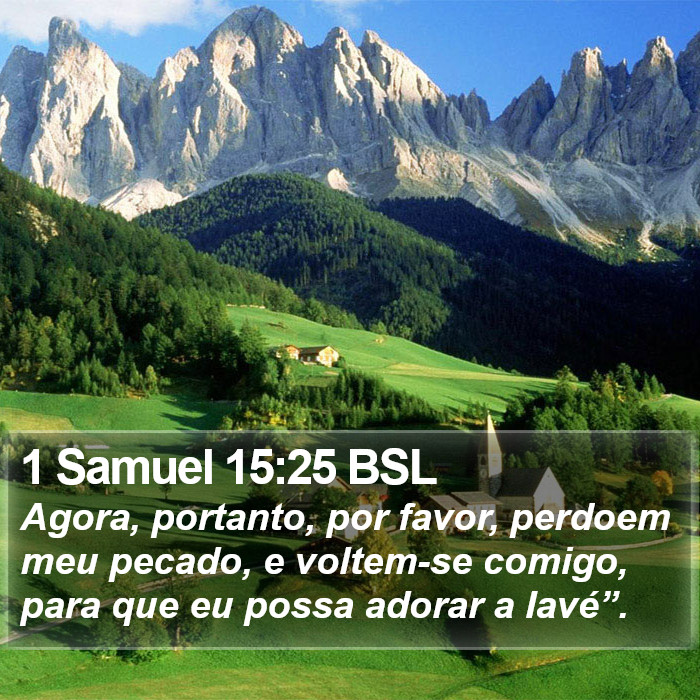 1 Samuel 15:25 BSL Bible Study