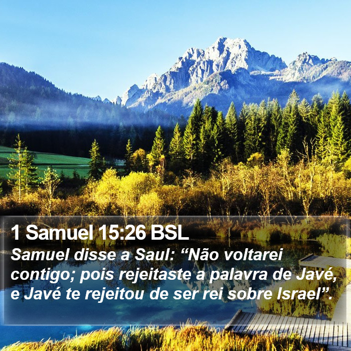 1 Samuel 15:26 BSL Bible Study