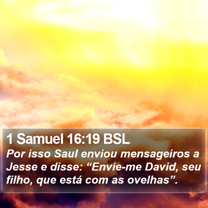 1 Samuel 16:19 BSL Bible Study