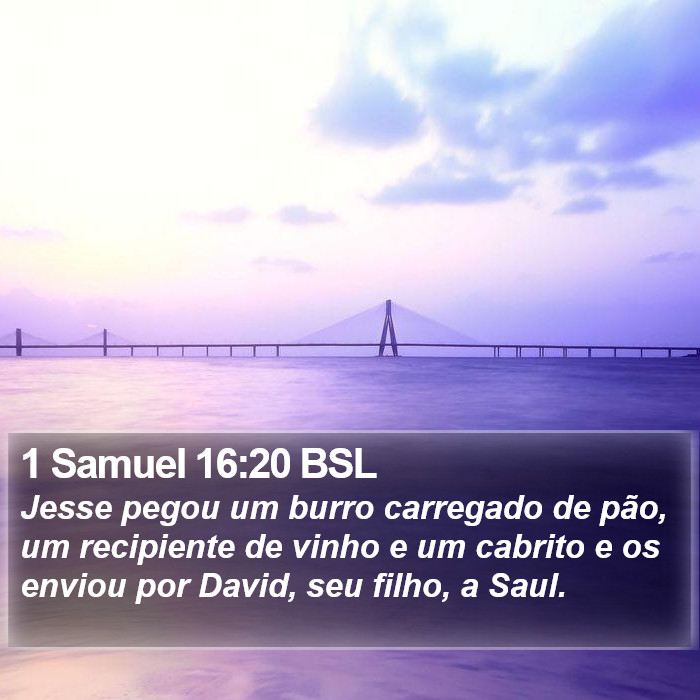 1 Samuel 16:20 BSL Bible Study