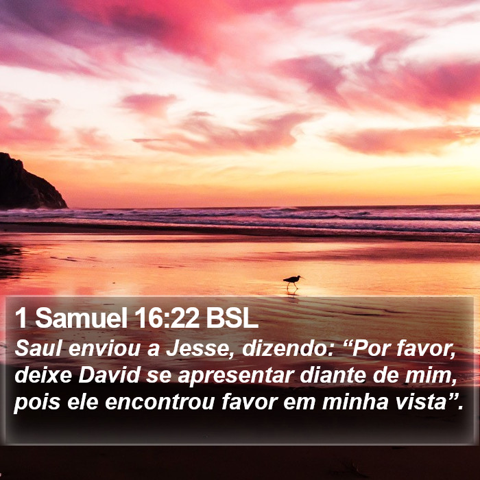 1 Samuel 16:22 BSL Bible Study