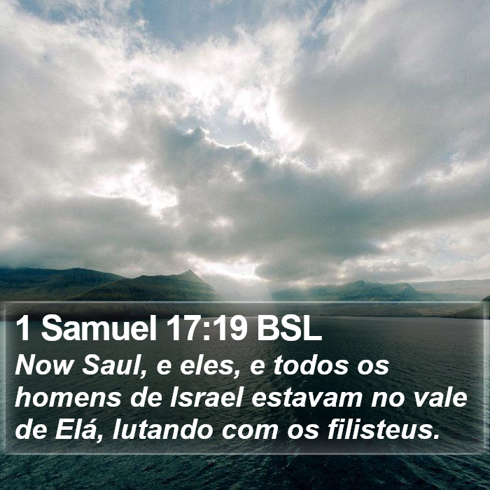 1 Samuel 17:19 BSL Bible Study