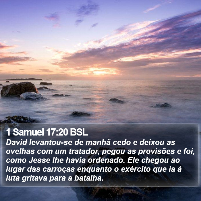 1 Samuel 17:20 BSL Bible Study