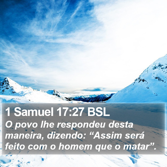 1 Samuel 17:27 BSL Bible Study