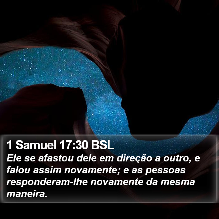 1 Samuel 17:30 BSL Bible Study