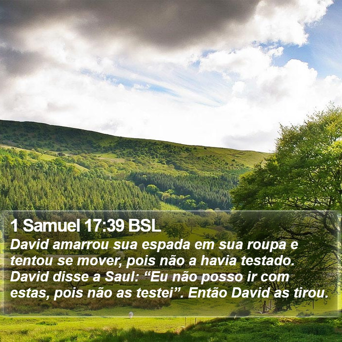 1 Samuel 17:39 BSL Bible Study