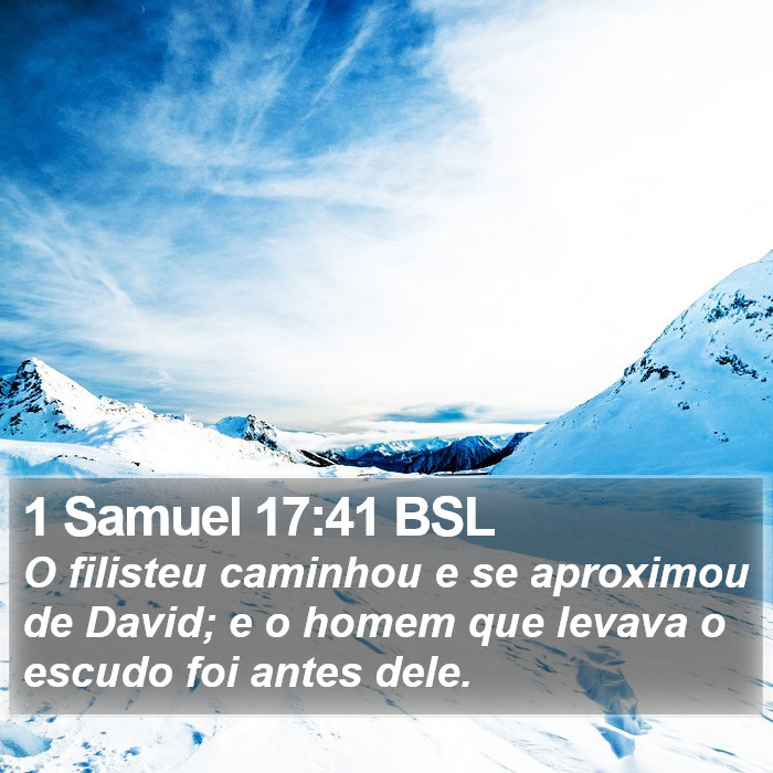 1 Samuel 17:41 BSL Bible Study