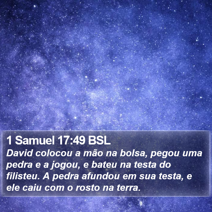 1 Samuel 17:49 BSL Bible Study