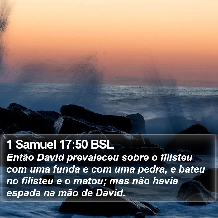 1 Samuel 17:50 BSL Bible Study
