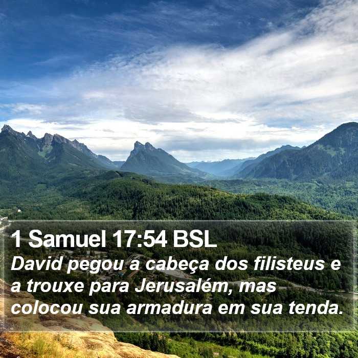 1 Samuel 17:54 BSL Bible Study