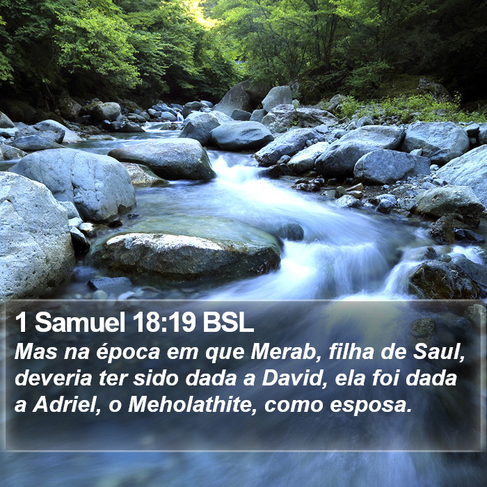 1 Samuel 18:19 BSL Bible Study