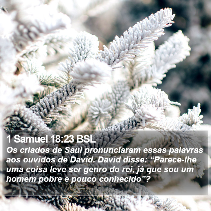 1 Samuel 18:23 BSL Bible Study