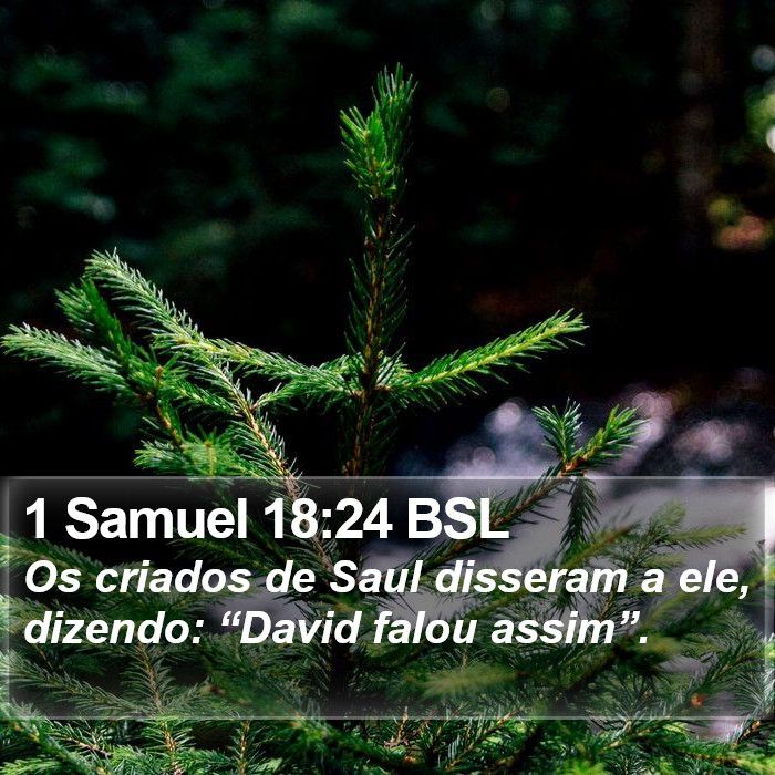 1 Samuel 18:24 BSL Bible Study