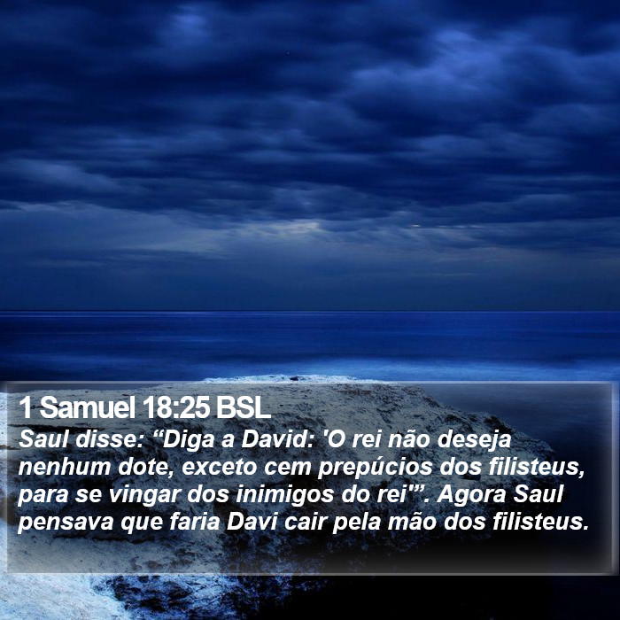 1 Samuel 18:25 BSL Bible Study