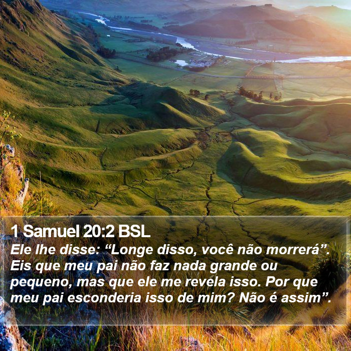 1 Samuel 20:2 BSL Bible Study