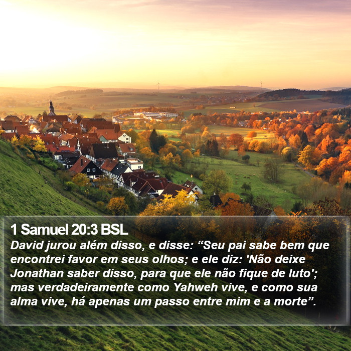 1 Samuel 20:3 BSL Bible Study