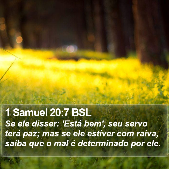 1 Samuel 20:7 BSL Bible Study