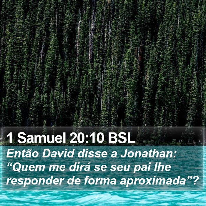 1 Samuel 20:10 BSL Bible Study