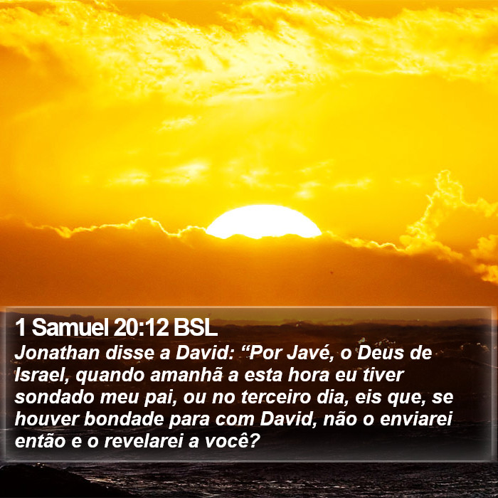 1 Samuel 20:12 BSL Bible Study