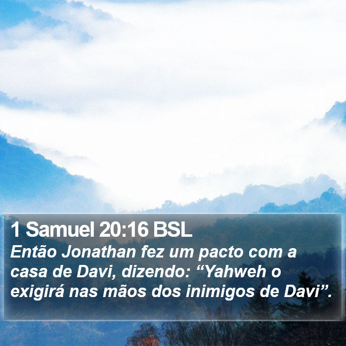 1 Samuel 20:16 BSL Bible Study