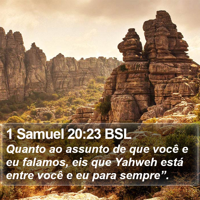 1 Samuel 20:23 BSL Bible Study