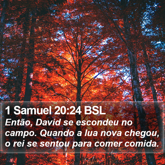 1 Samuel 20:24 BSL Bible Study