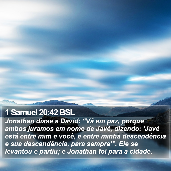 1 Samuel 20:42 BSL Bible Study