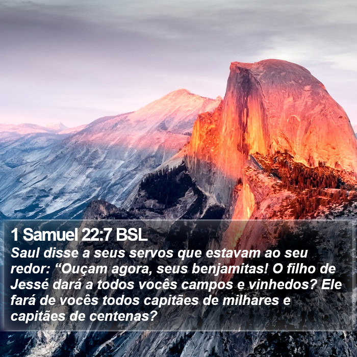 1 Samuel 22:7 BSL Bible Study