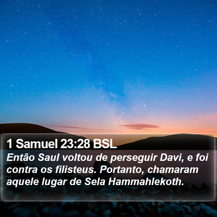 1 Samuel 23:28 BSL Bible Study