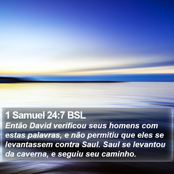 1 Samuel 24:7 BSL Bible Study