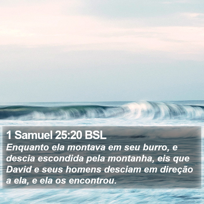 1 Samuel 25:20 BSL Bible Study