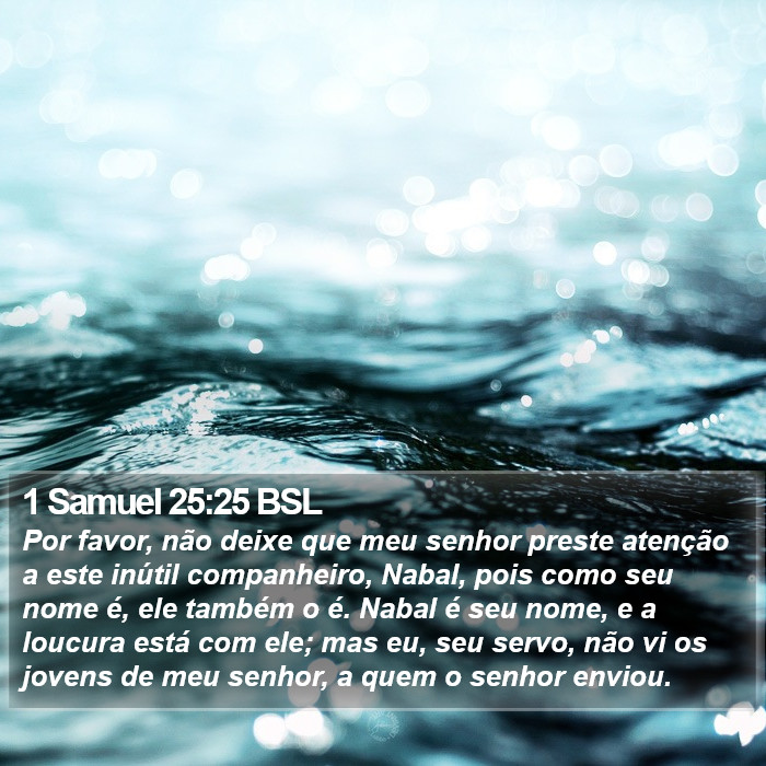1 Samuel 25:25 BSL Bible Study