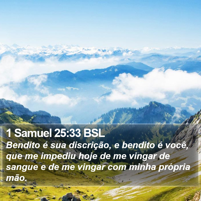 1 Samuel 25:33 BSL Bible Study