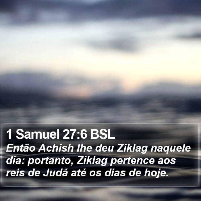 1 Samuel 27:6 BSL Bible Study