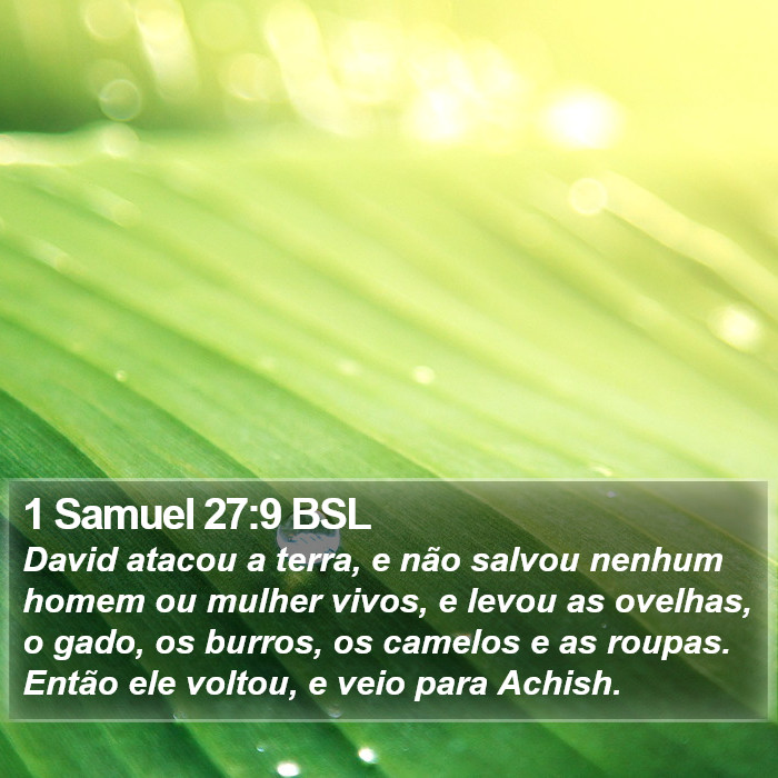 1 Samuel 27:9 BSL Bible Study