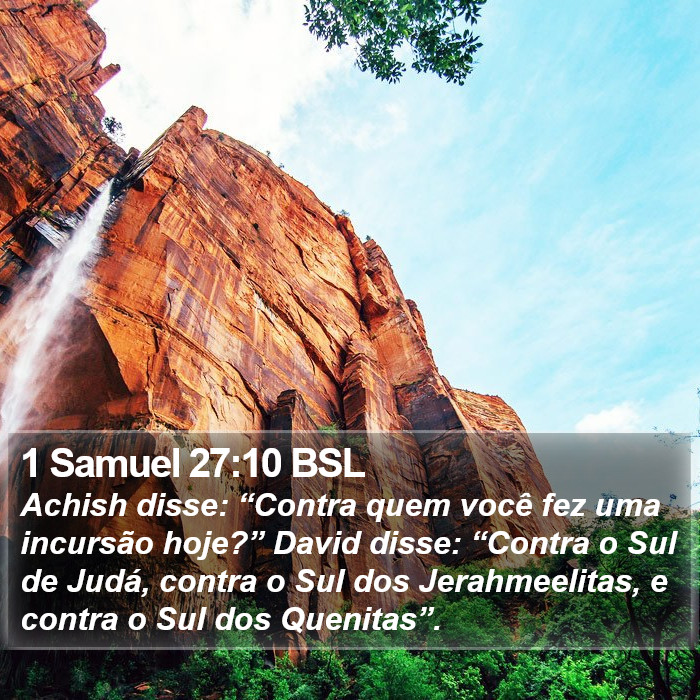 1 Samuel 27:10 BSL Bible Study