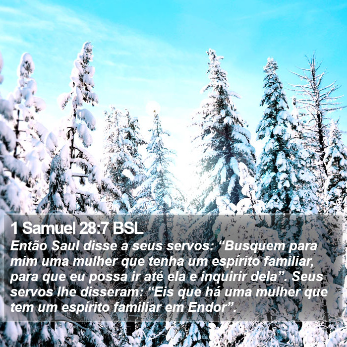 1 Samuel 28:7 BSL Bible Study