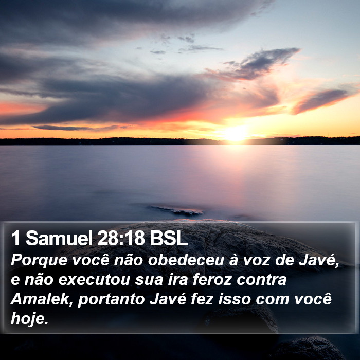 1 Samuel 28:18 BSL Bible Study