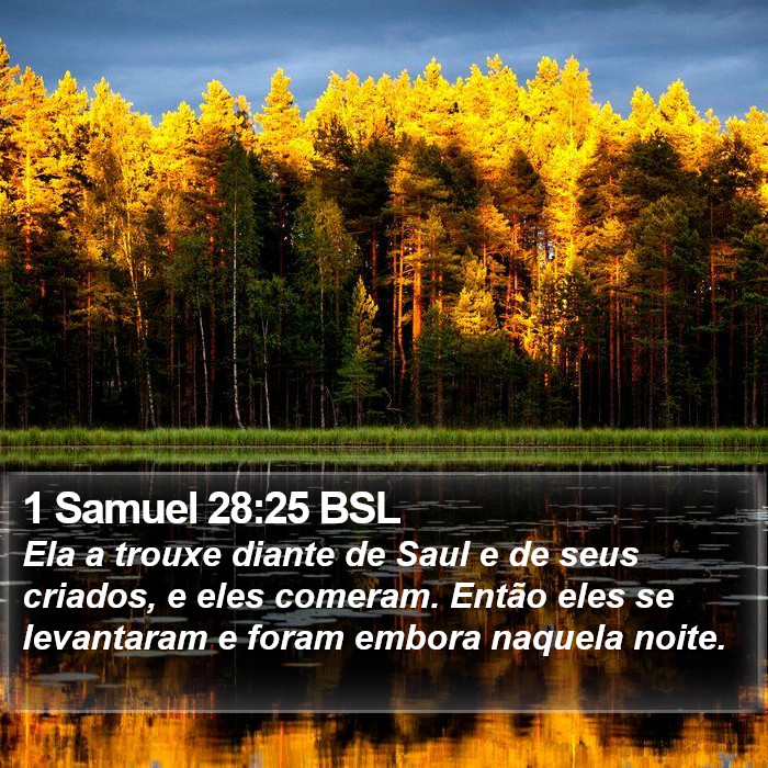 1 Samuel 28:25 BSL Bible Study