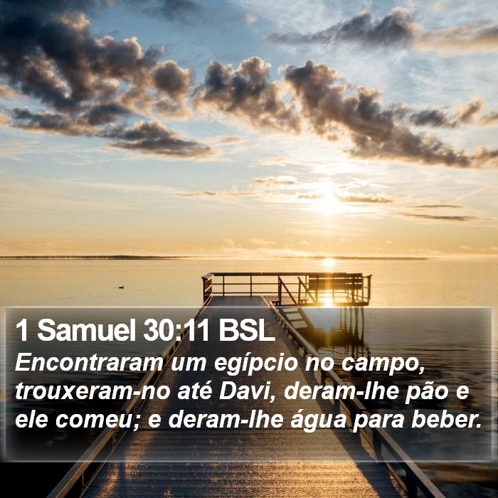 1 Samuel 30:11 BSL Bible Study