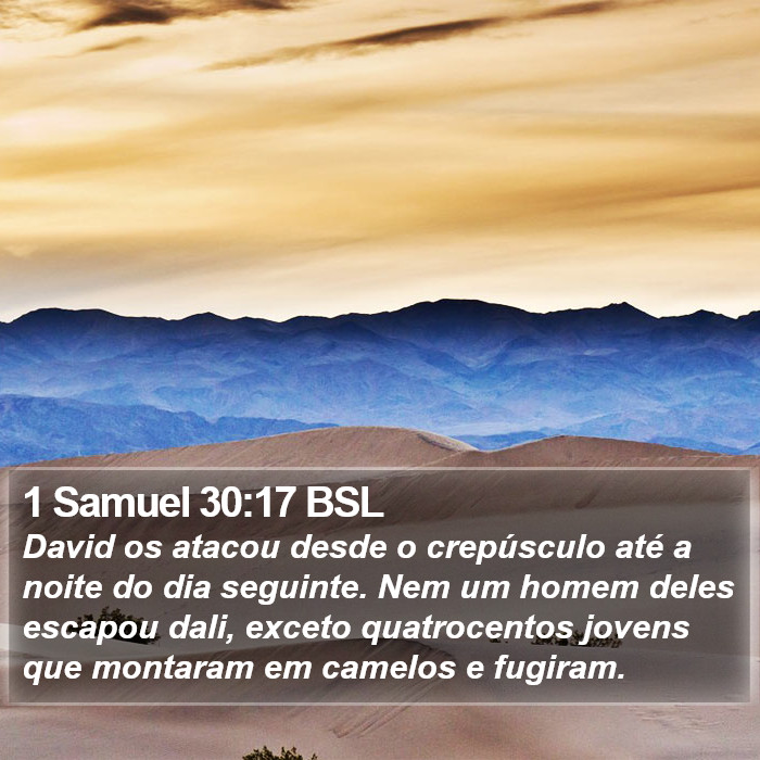 1 Samuel 30:17 BSL Bible Study