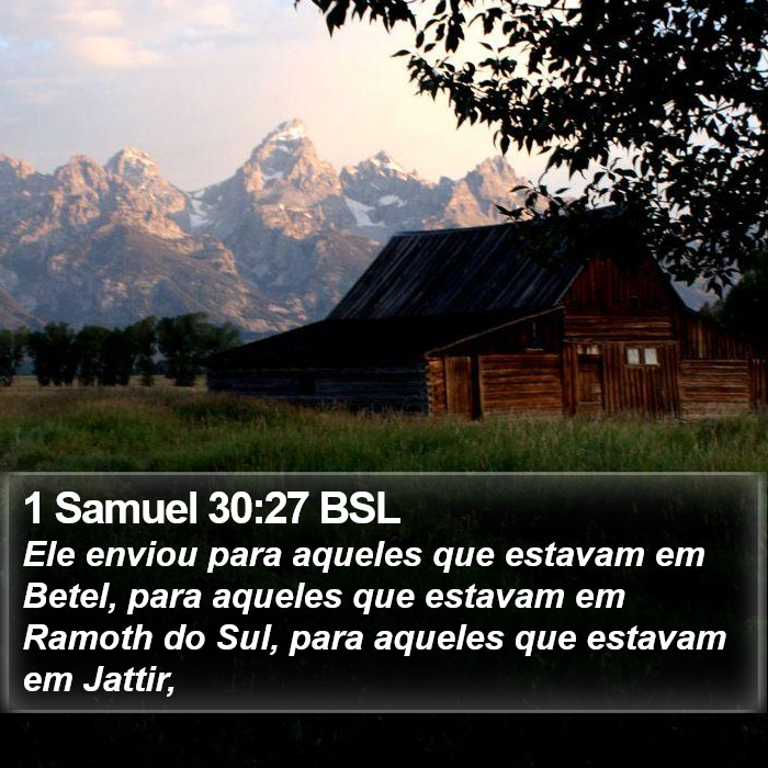 1 Samuel 30:27 BSL Bible Study