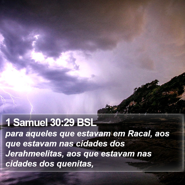 1 Samuel 30:29 BSL Bible Study