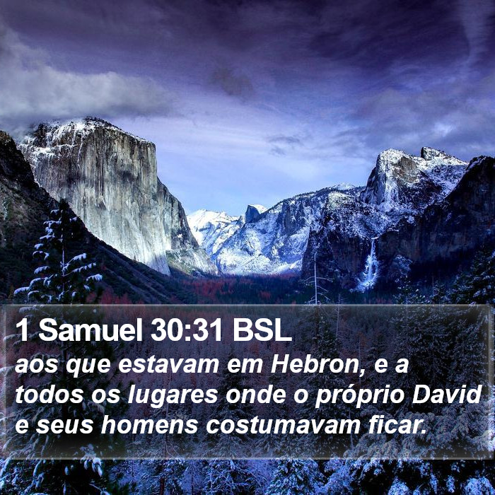 1 Samuel 30:31 BSL Bible Study