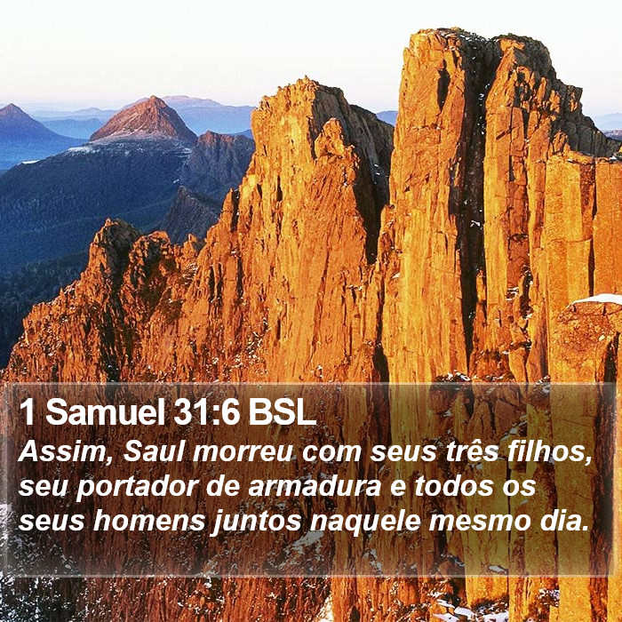 1 Samuel 31:6 BSL Bible Study