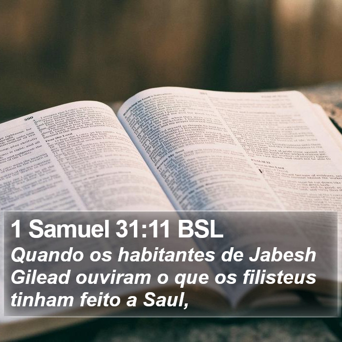 1 Samuel 31:11 BSL Bible Study