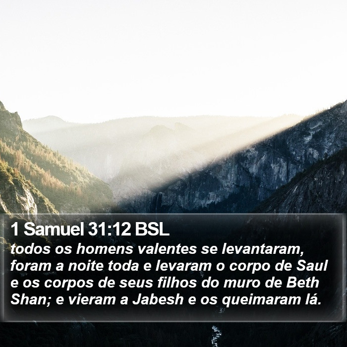 1 Samuel 31:12 BSL Bible Study
