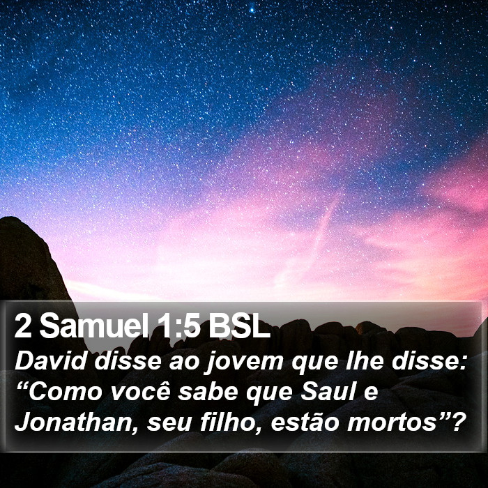 2 Samuel 1:5 BSL Bible Study