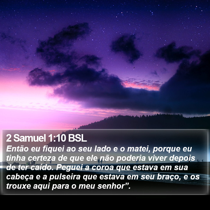 2 Samuel 1:10 BSL Bible Study