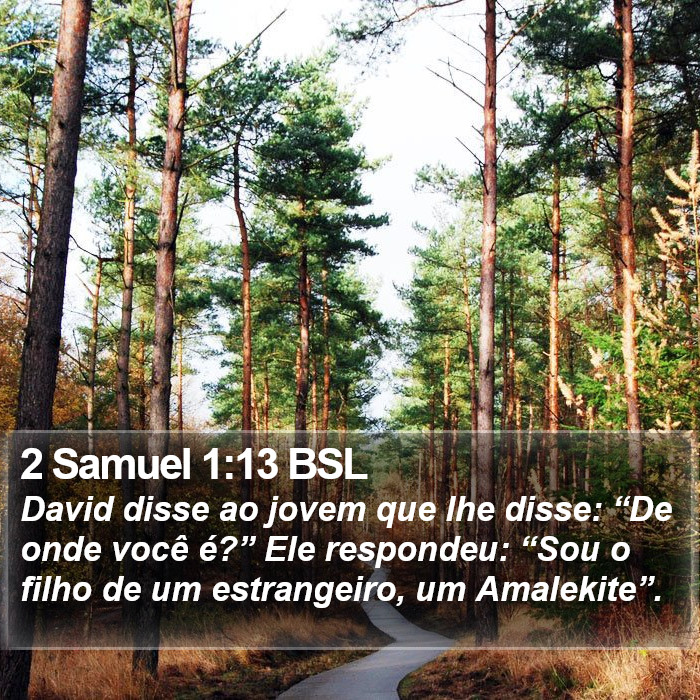 2 Samuel 1:13 BSL Bible Study